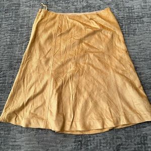 Banana Republic A-Line Cream Light Brown Skirt Size 8